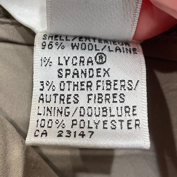 EUC Vintage Wool Split Front Pencil Skirt Light Taupe Talbots Medium - Picture 6 of 7